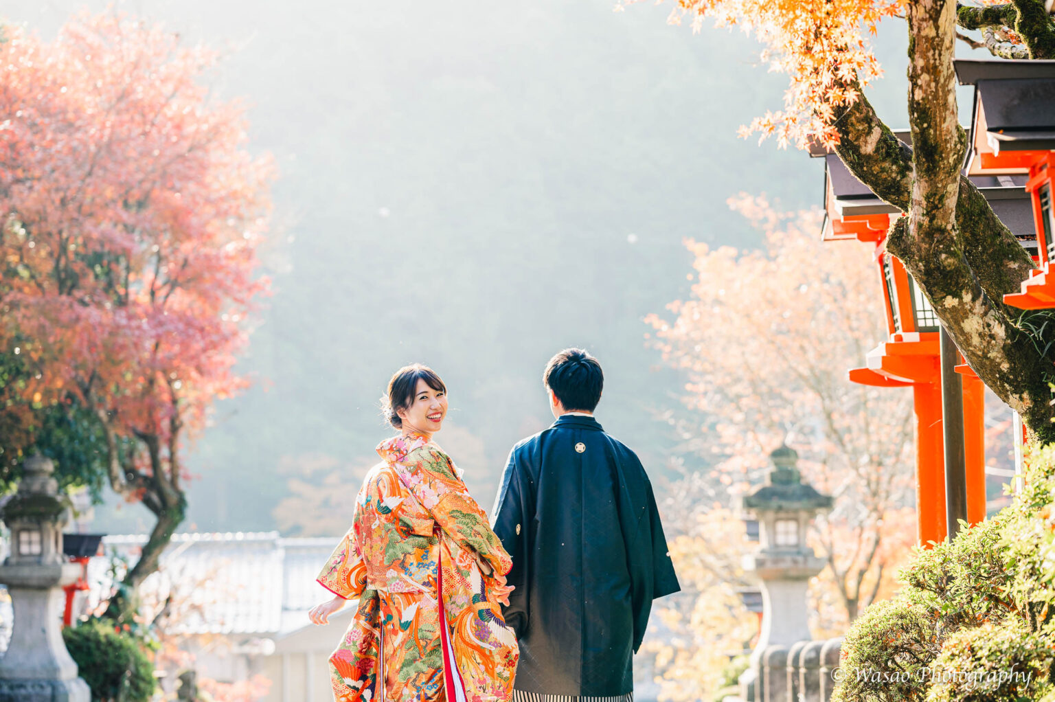 和装前撮り　鞍馬寺