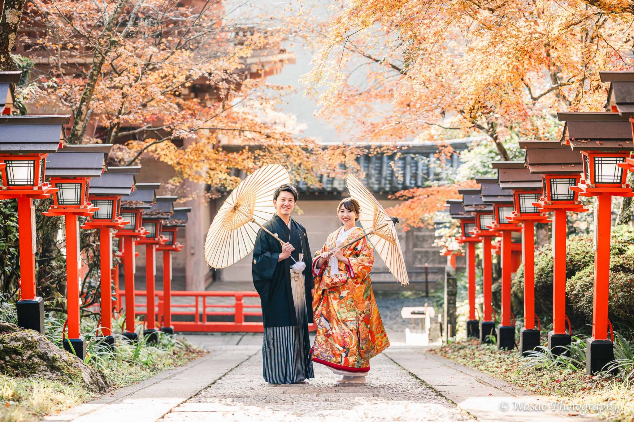 和装前撮り　鞍馬寺