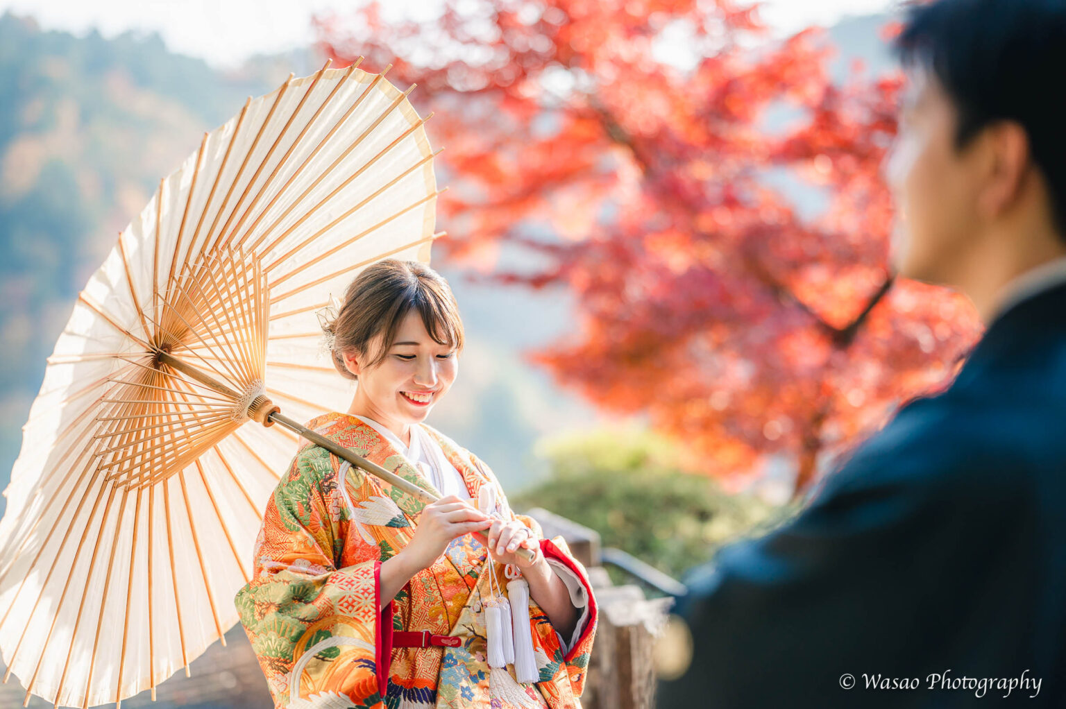 和装前撮り　鞍馬寺