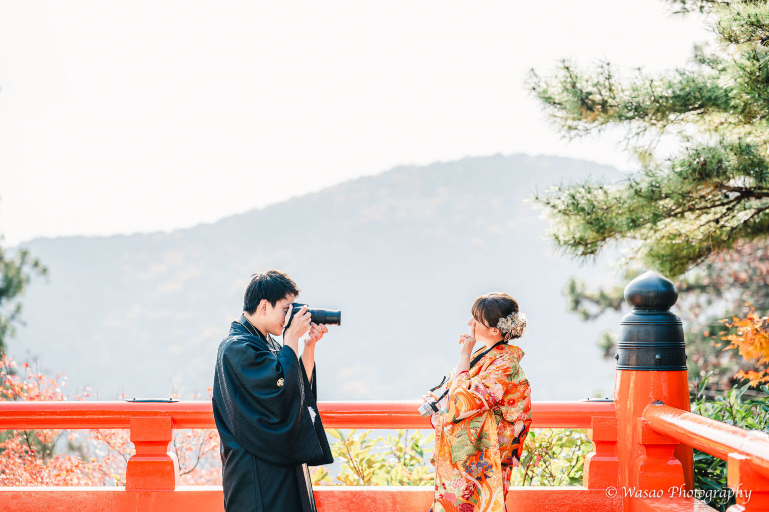 和装前撮り　鞍馬寺