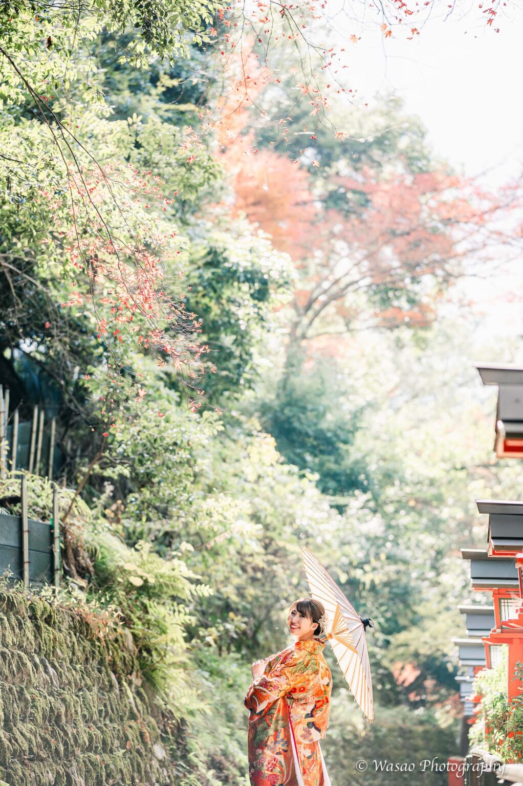 和装前撮り　鞍馬寺