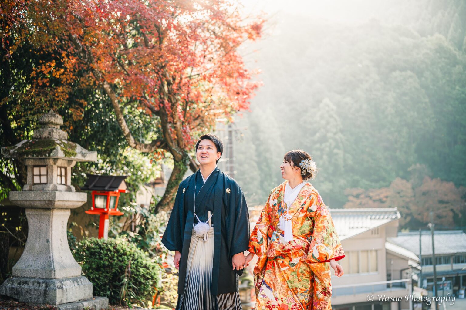 和装前撮り　鞍馬寺