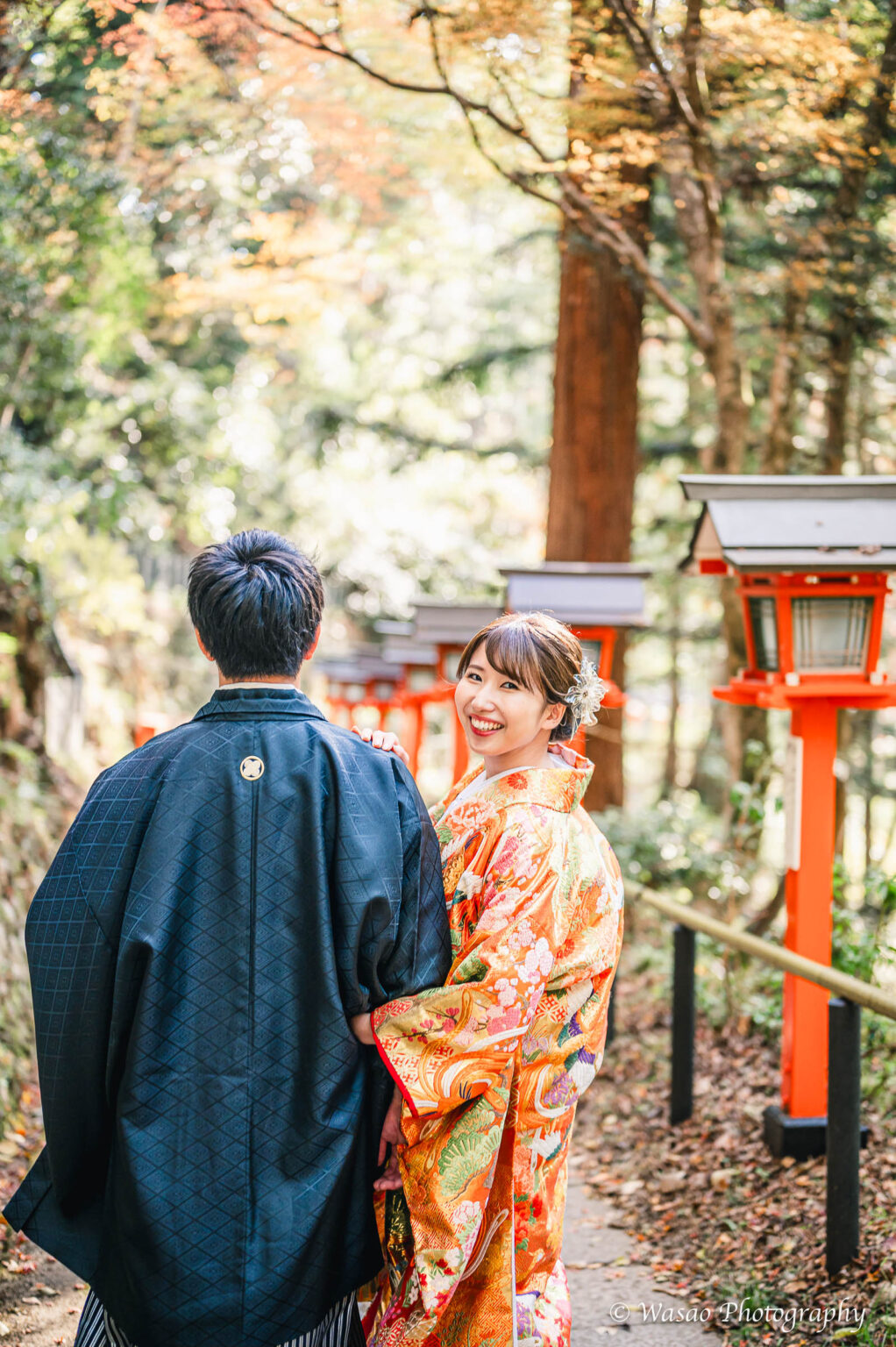 和装前撮り　鞍馬寺