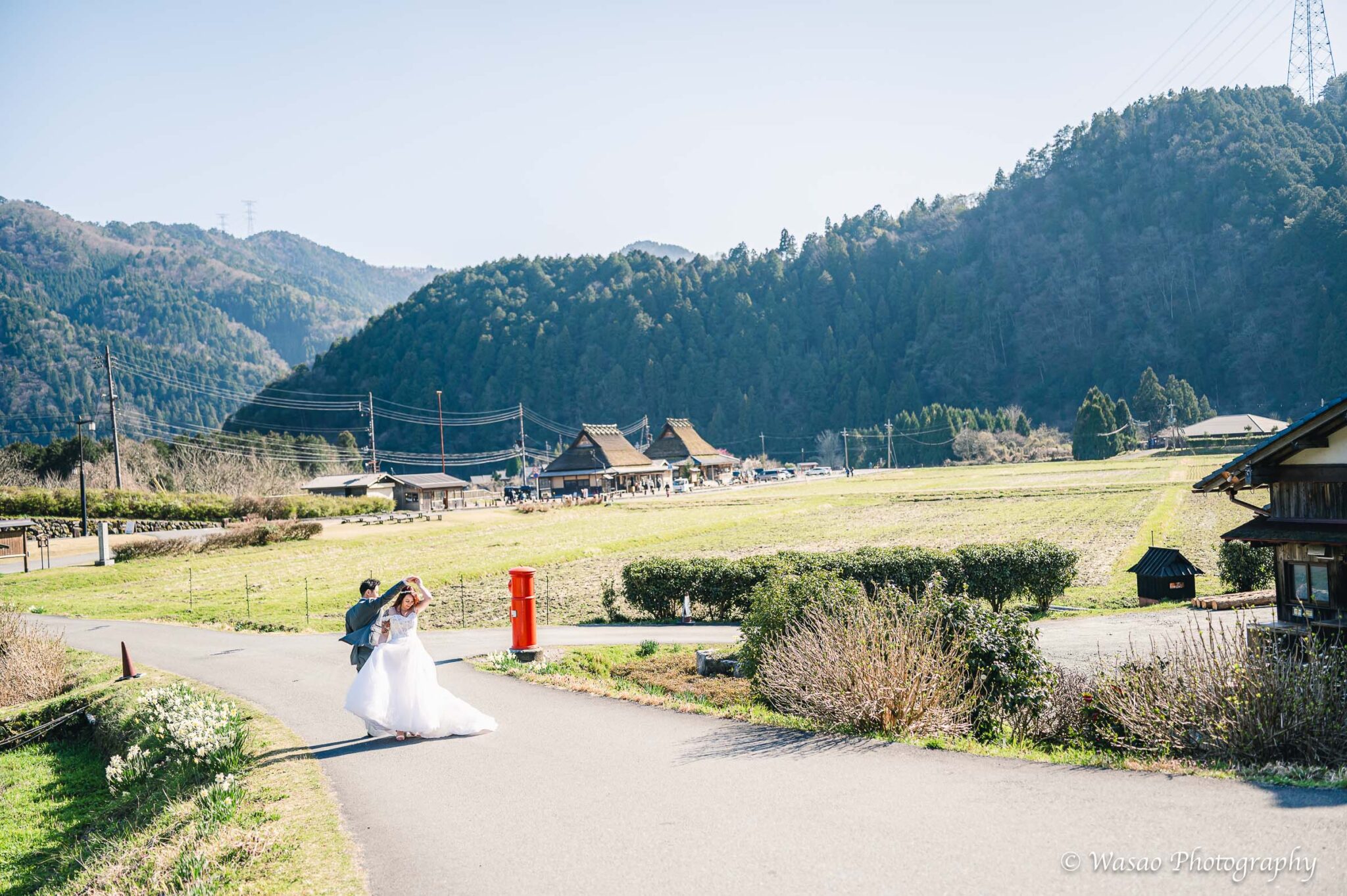 洋装前撮り　京都　美山　かやぶきの里