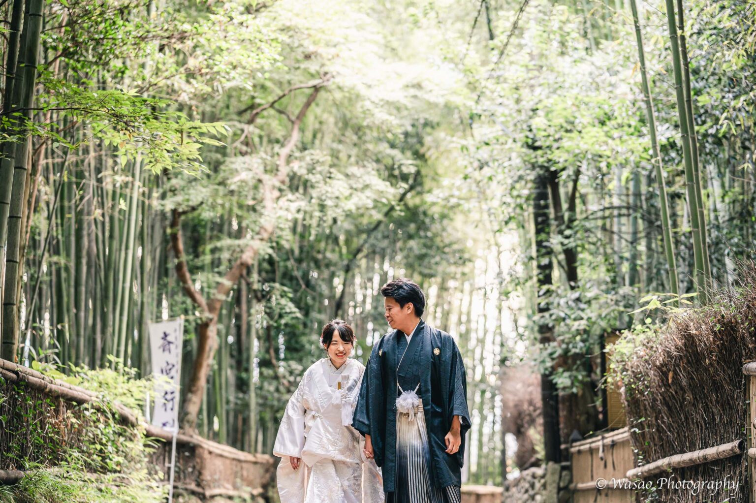 和装前撮り　嵐山　竹林の小径