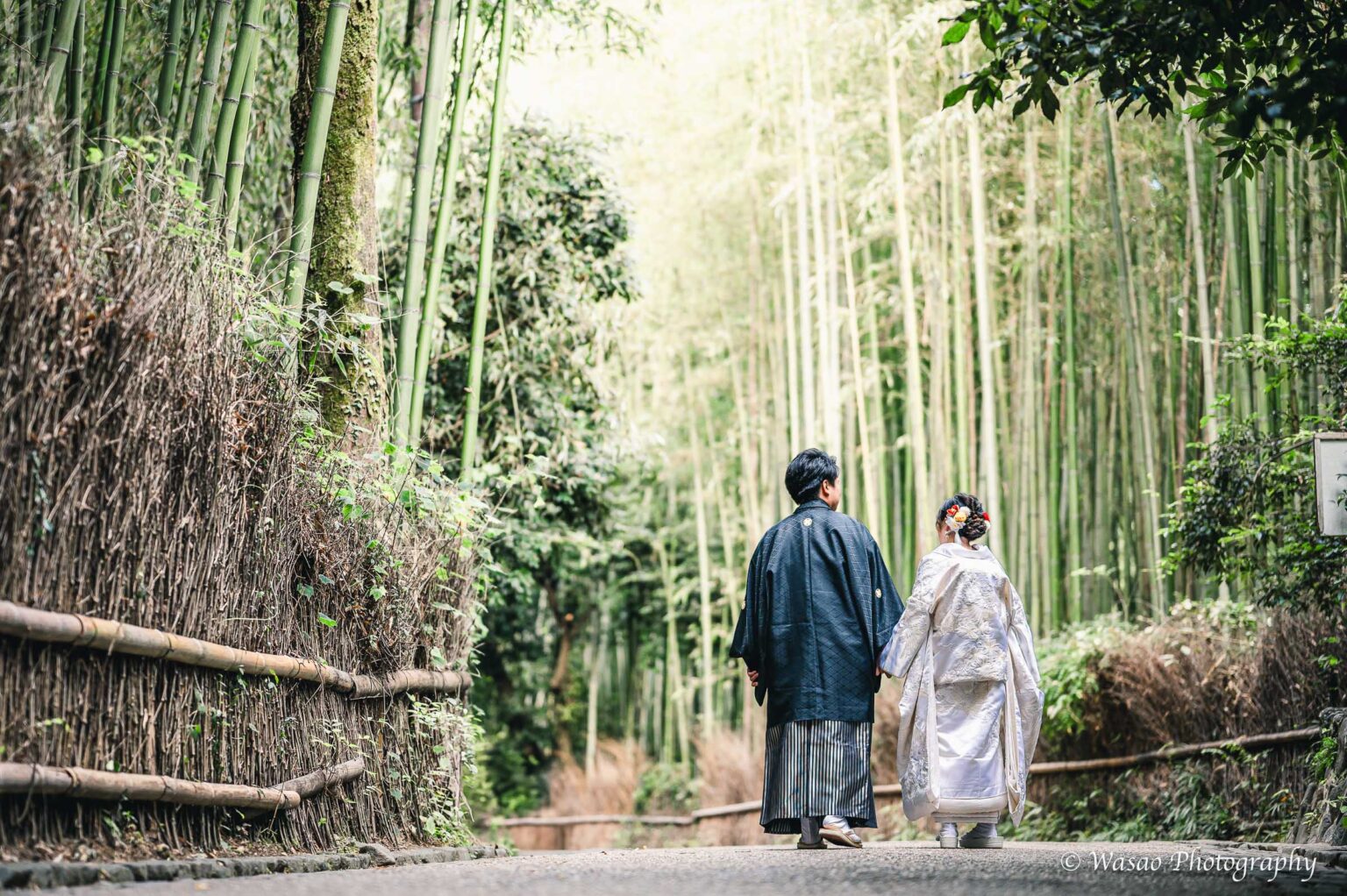 和装前撮り　嵐山　竹林の小径