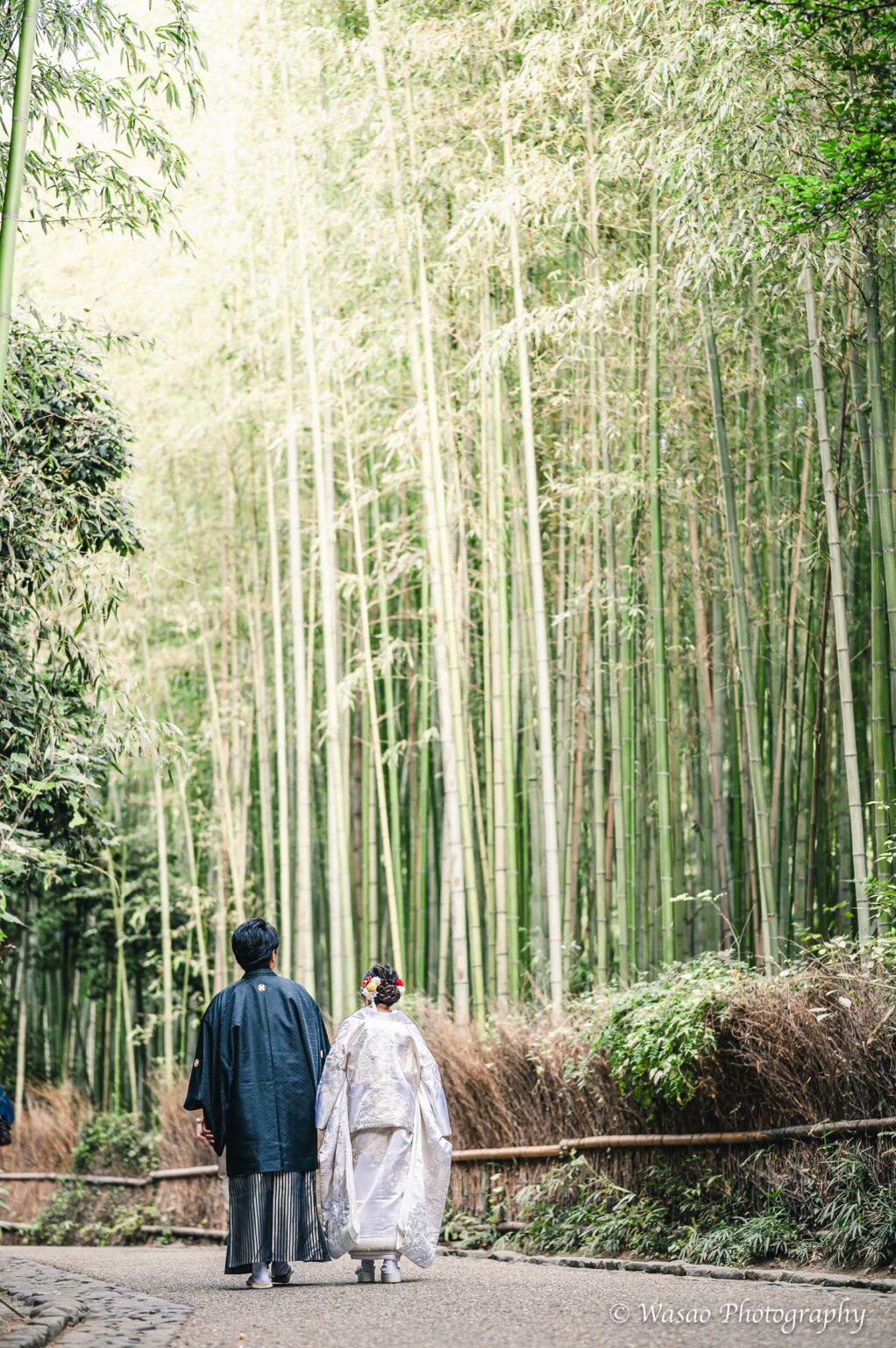 和装前撮り　嵐山　竹林の小径