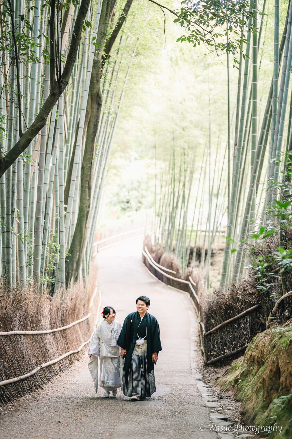 和装前撮り　嵐山　竹林の小径