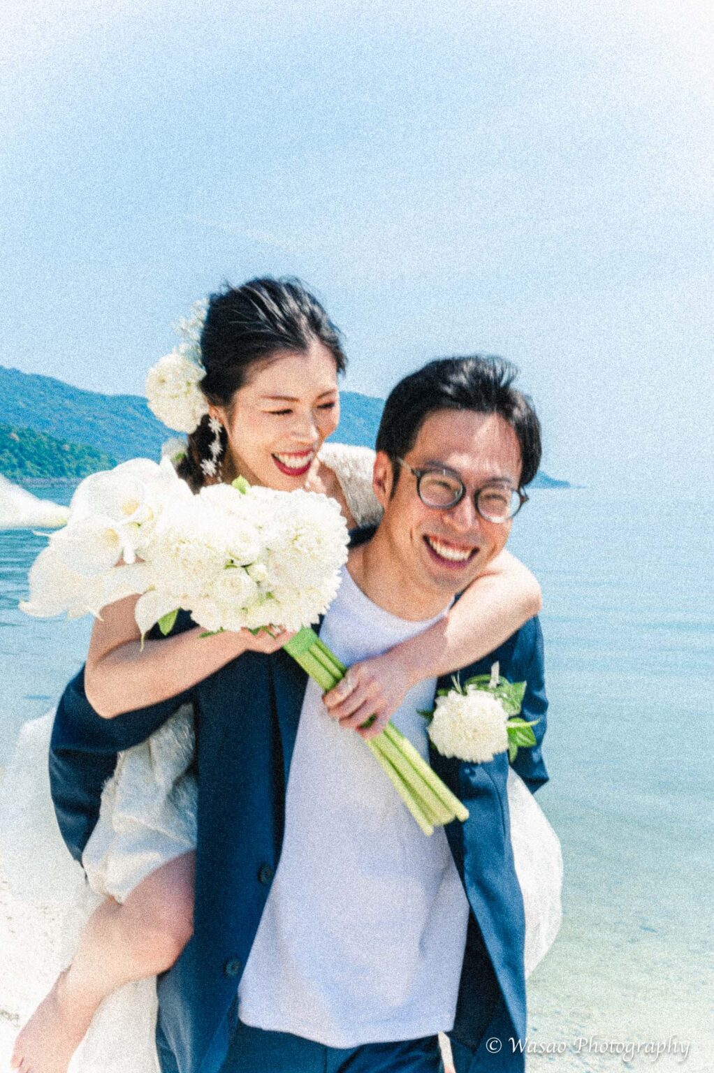 洋装前撮り　滋賀　琵琶湖　湖岸