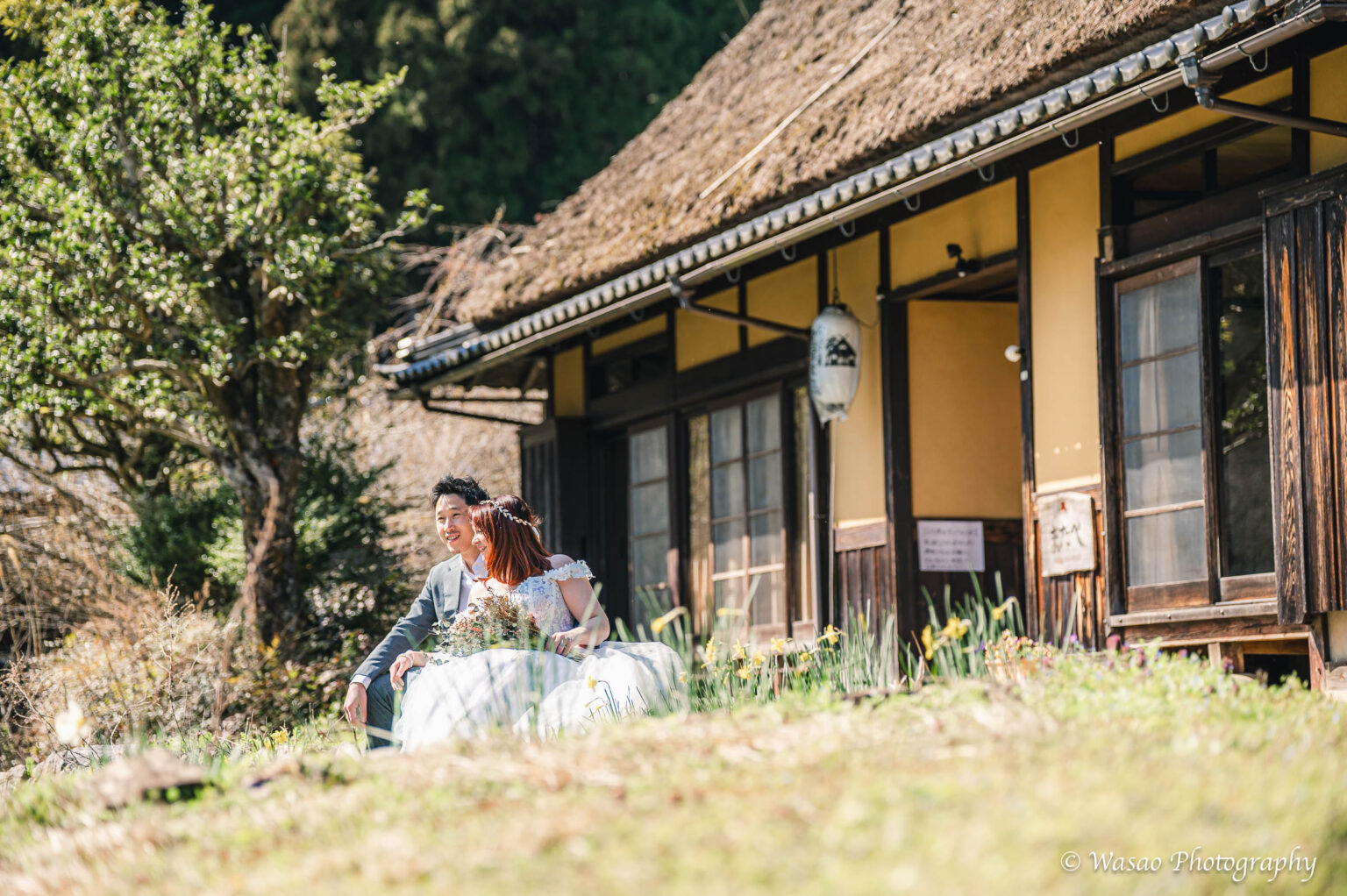 洋装前撮り　京都　美山　かやぶきの里