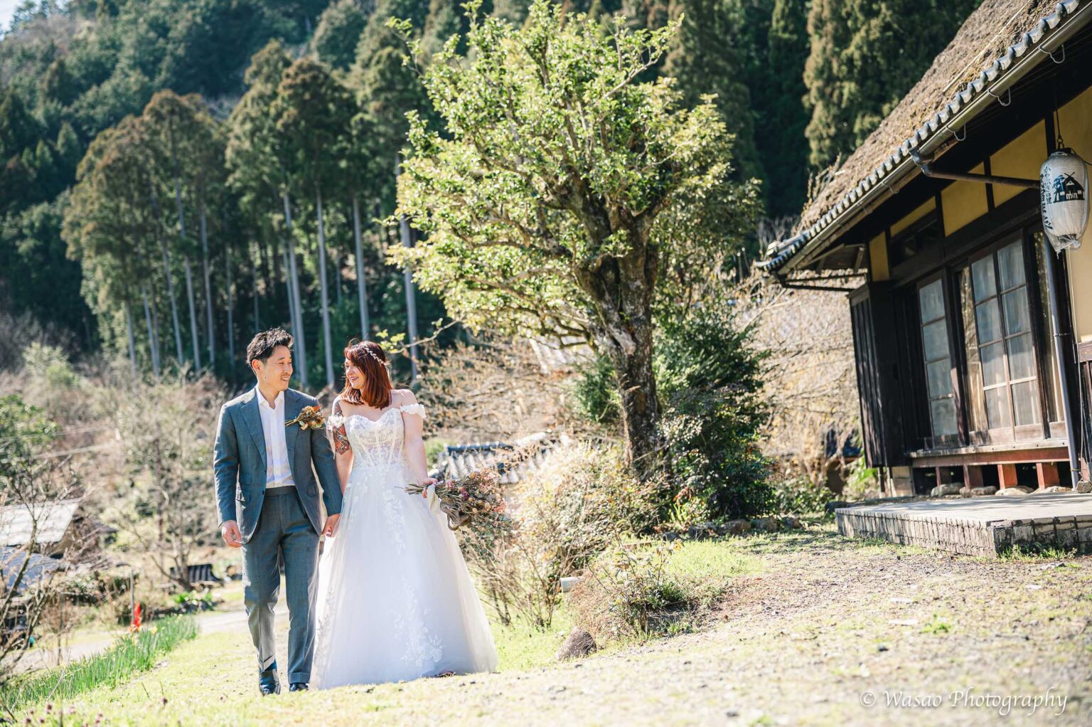 洋装前撮り　京都　美山　かやぶきの里