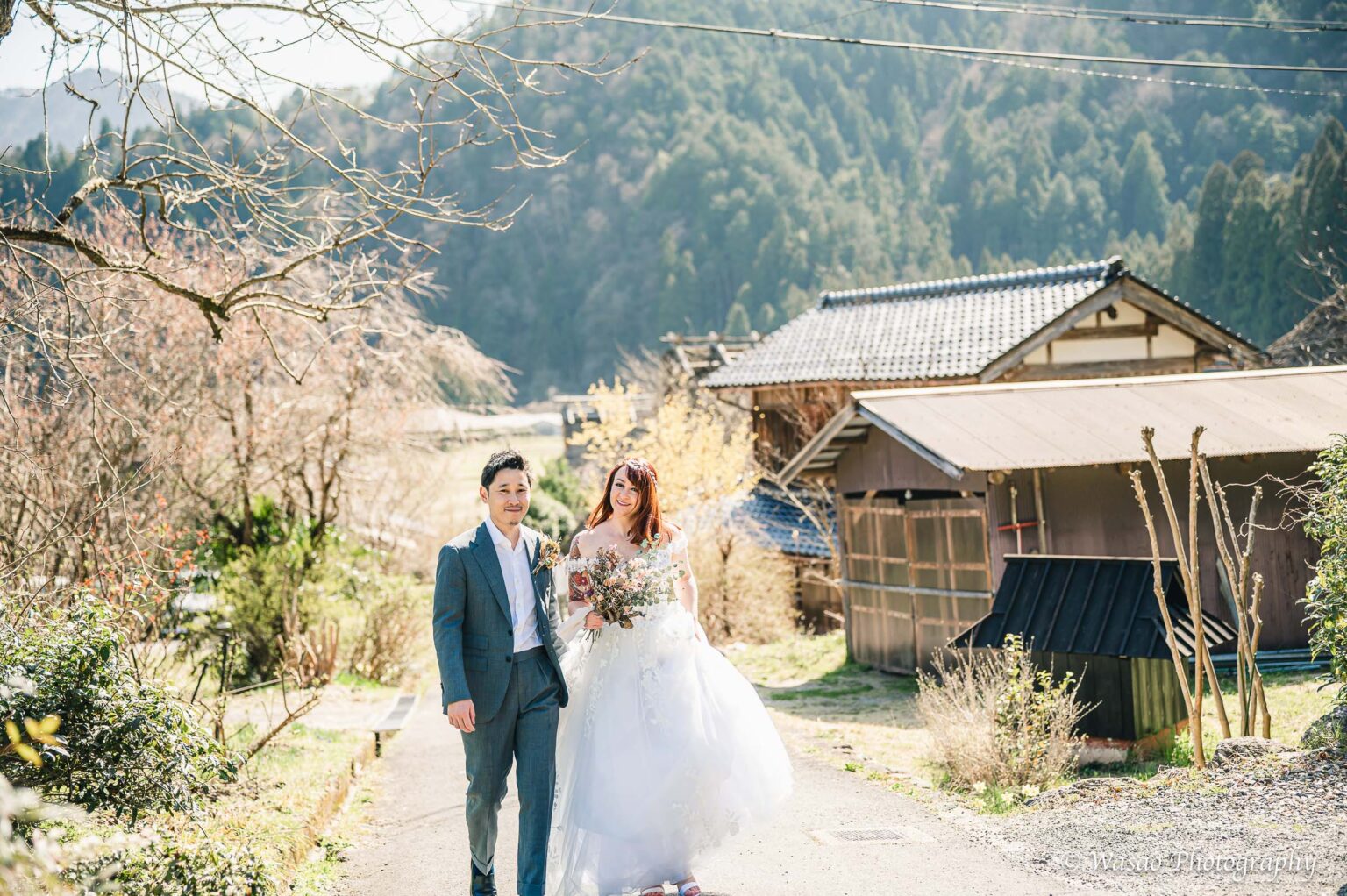 洋装前撮り　京都　美山　かやぶきの里