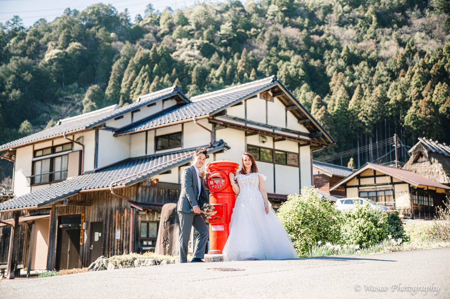 洋装前撮り　京都　美山　かやぶきの里