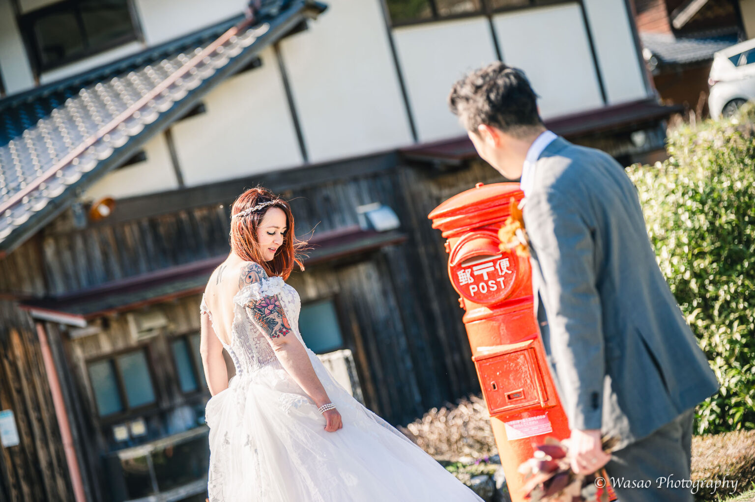 洋装前撮り　京都　美山　かやぶきの里