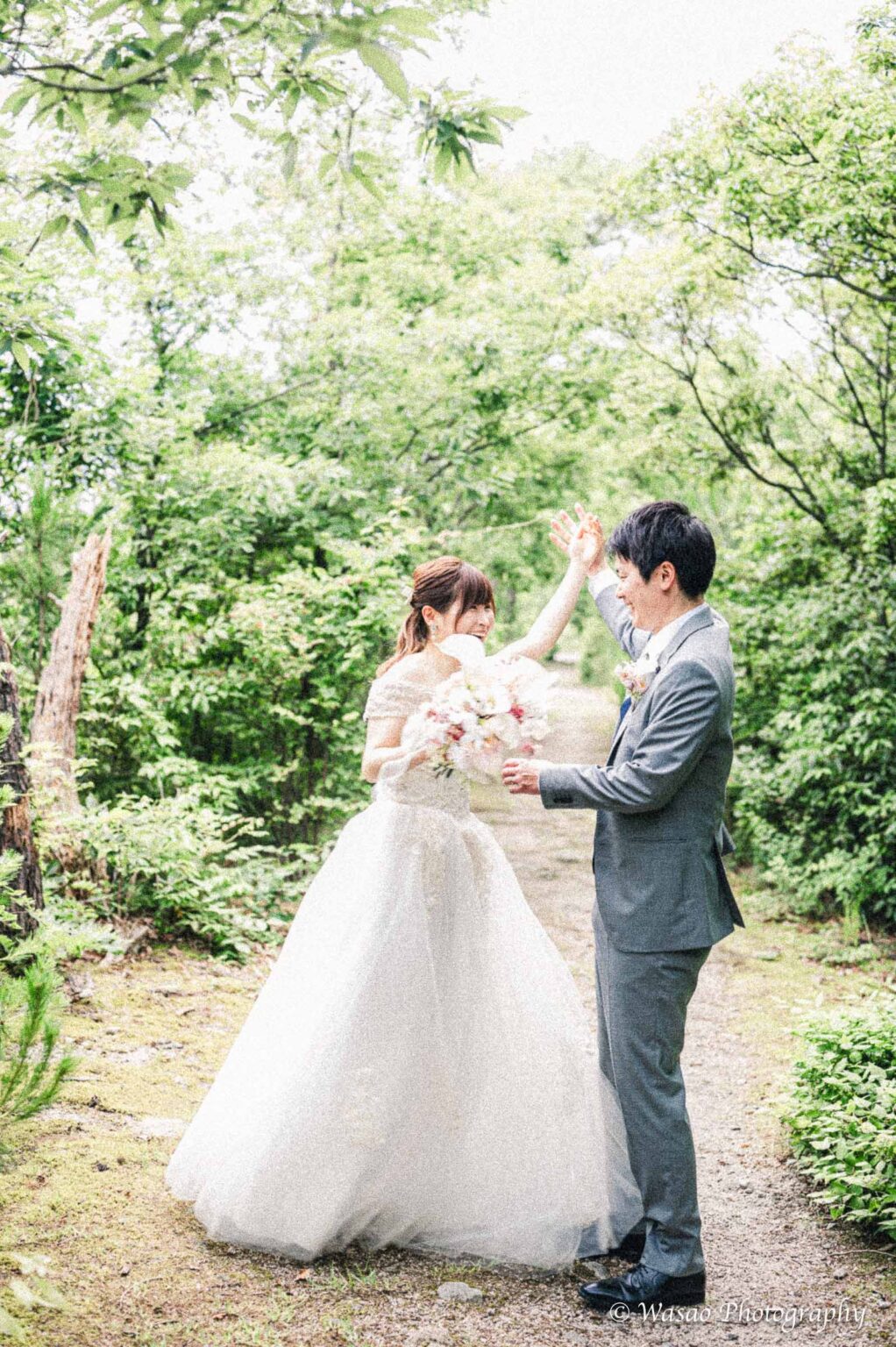 洋装前撮り　滋賀　琵琶湖　緑