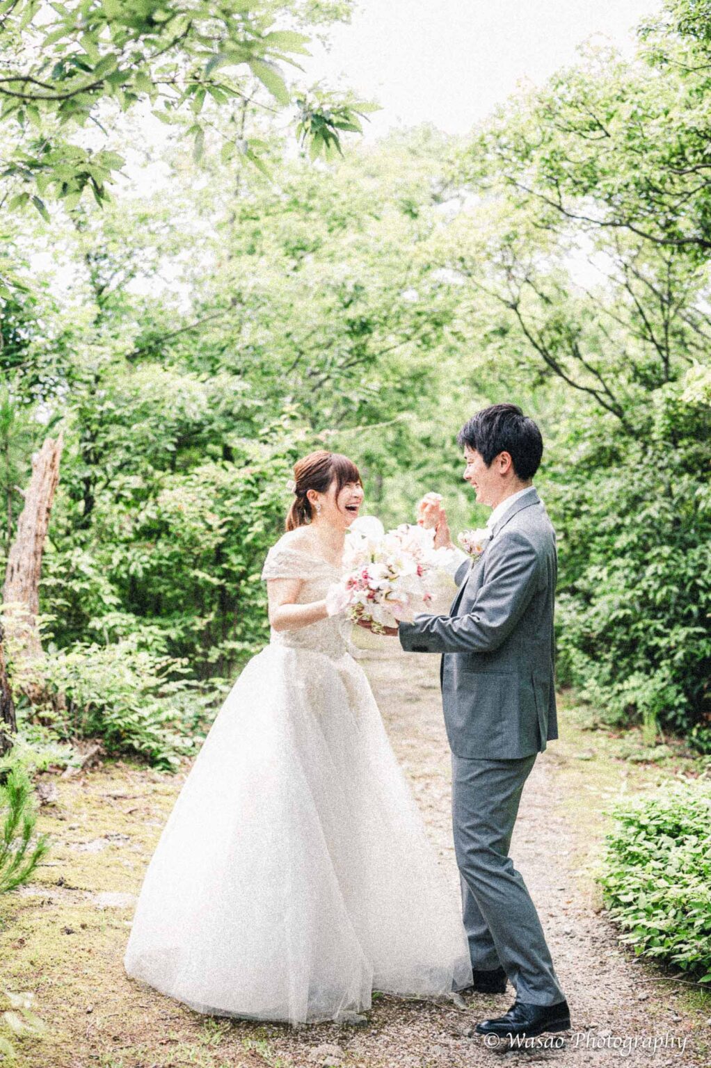 洋装前撮り　滋賀　琵琶湖　緑