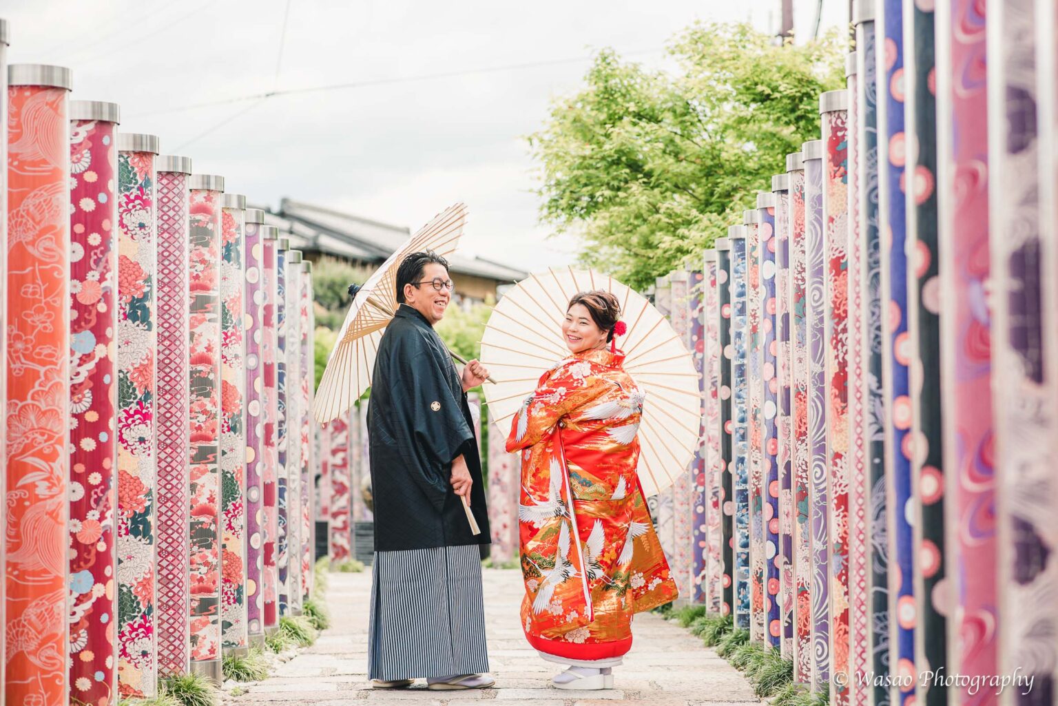 和装前撮り 嵐山 竹林の小径