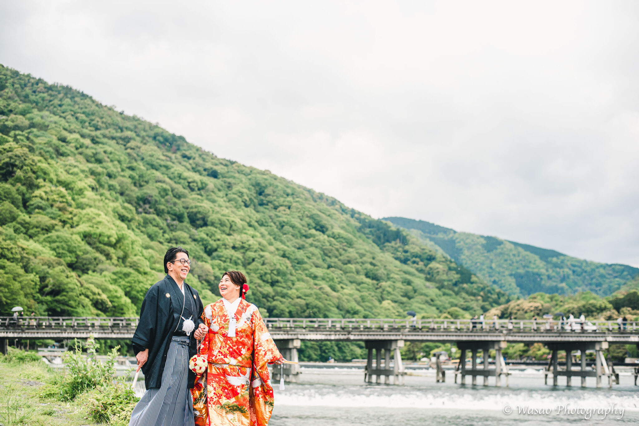 和装前撮り　嵐山　竹林の小径