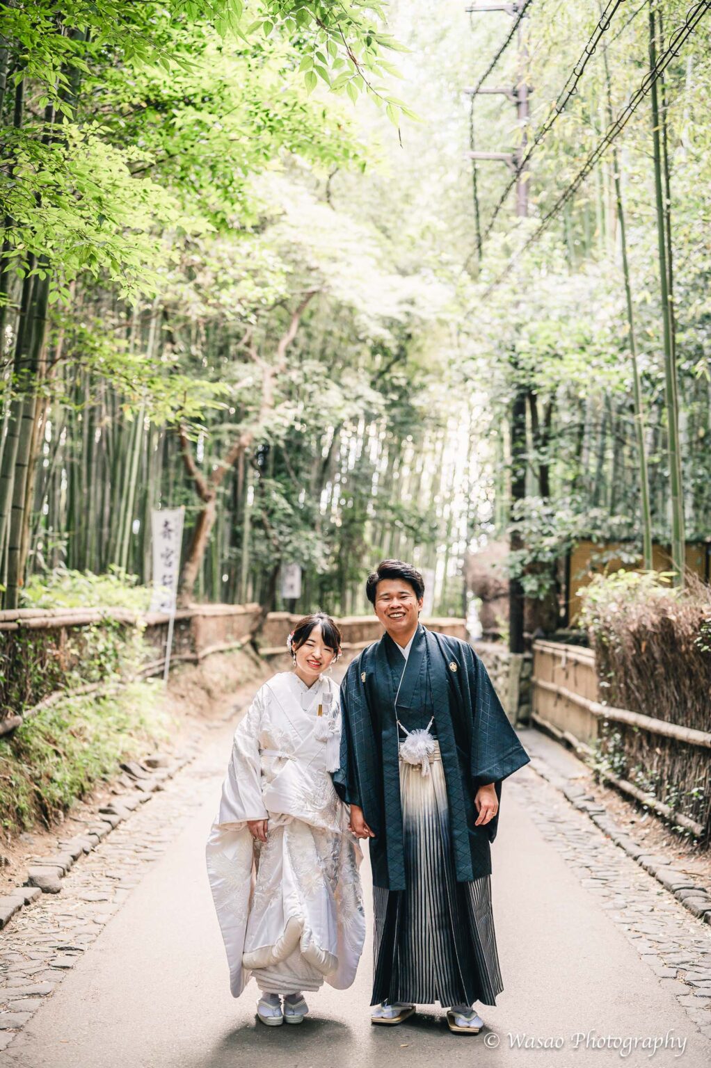 和装前撮り　嵐山　竹林の小径