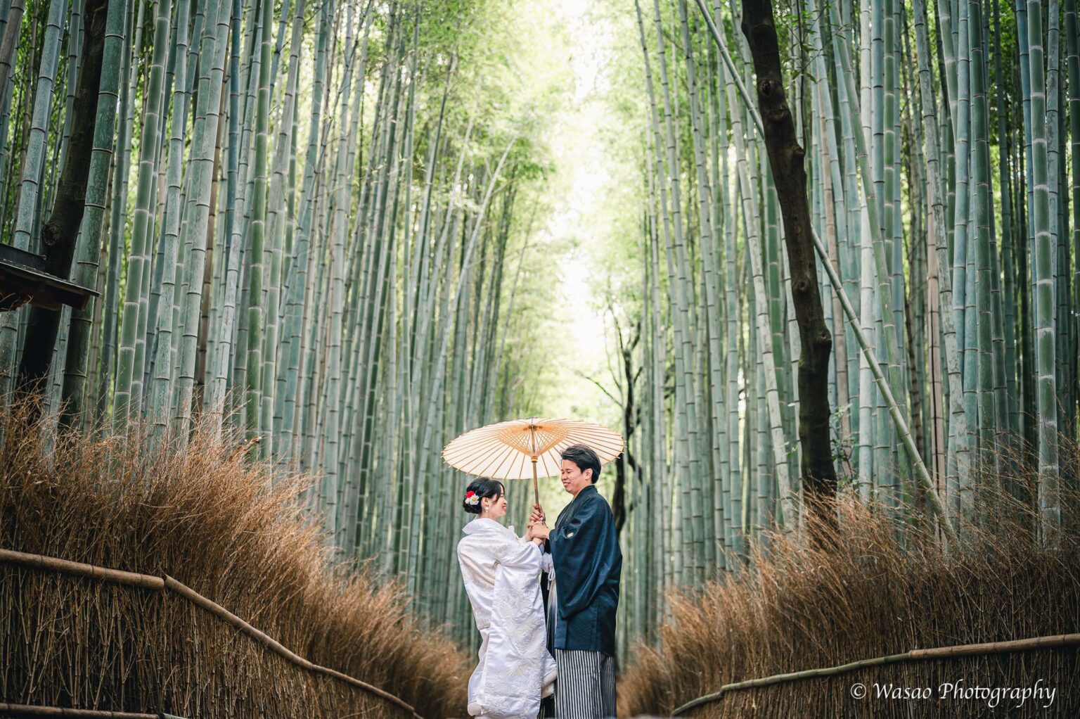 和装前撮り　嵐山　竹林の小径