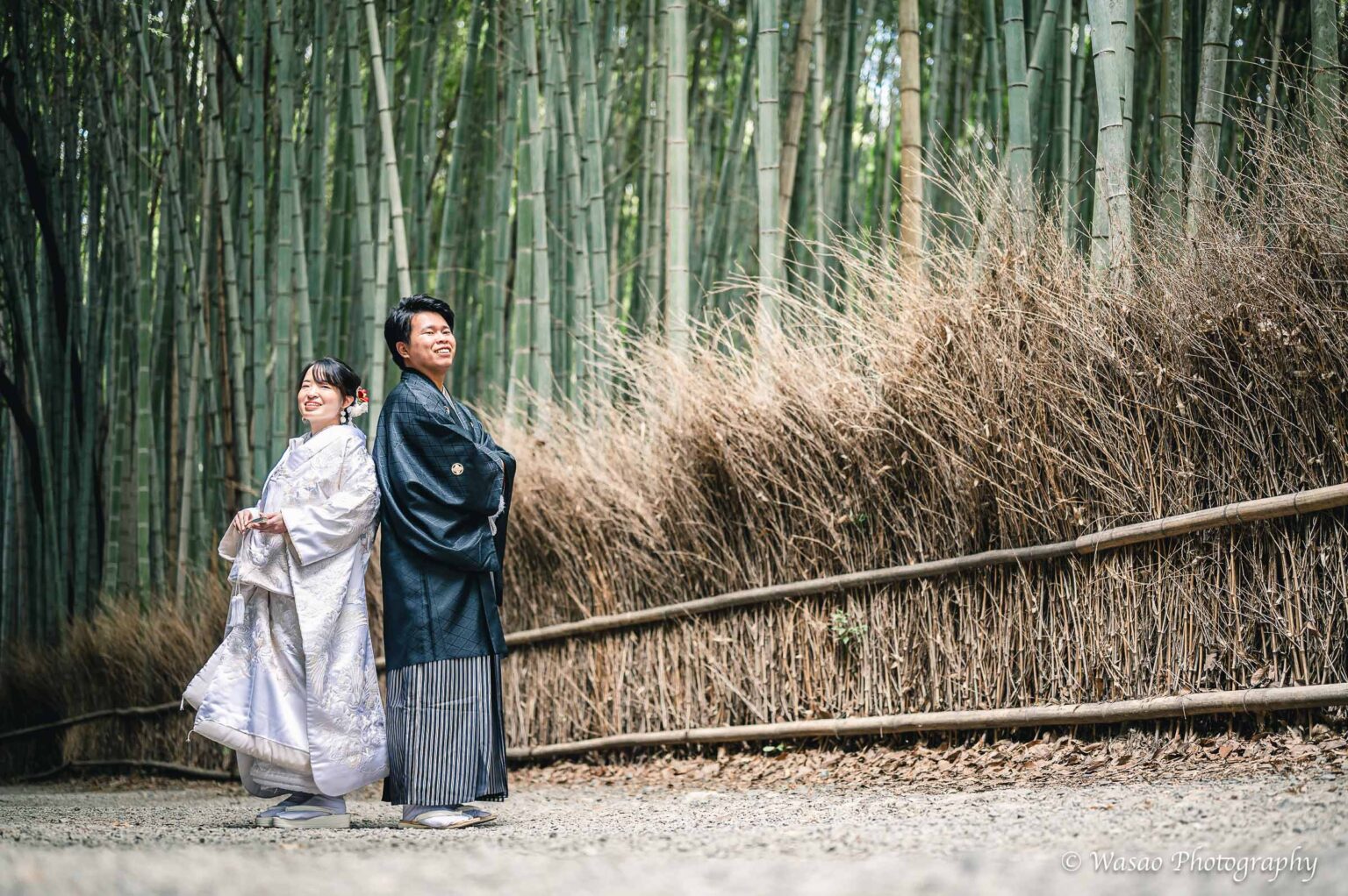 和装前撮り　嵐山　竹林の小径