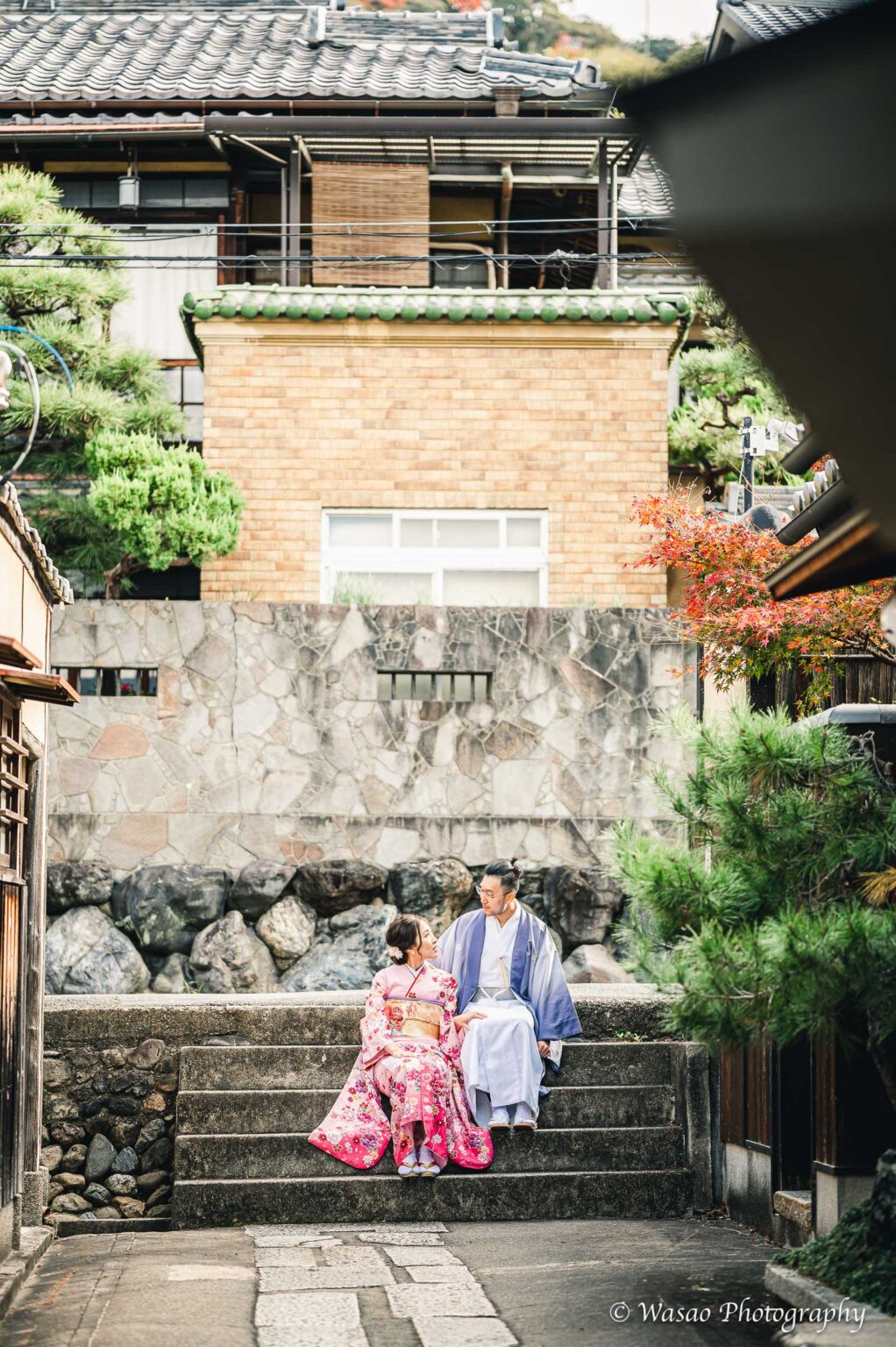 和装前撮り　八坂の塔周辺