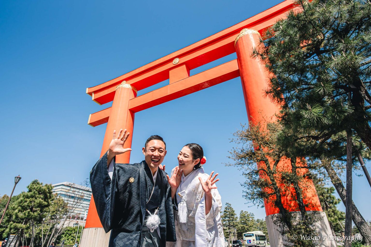 和装前撮り　一本橋　平安神宮周辺
