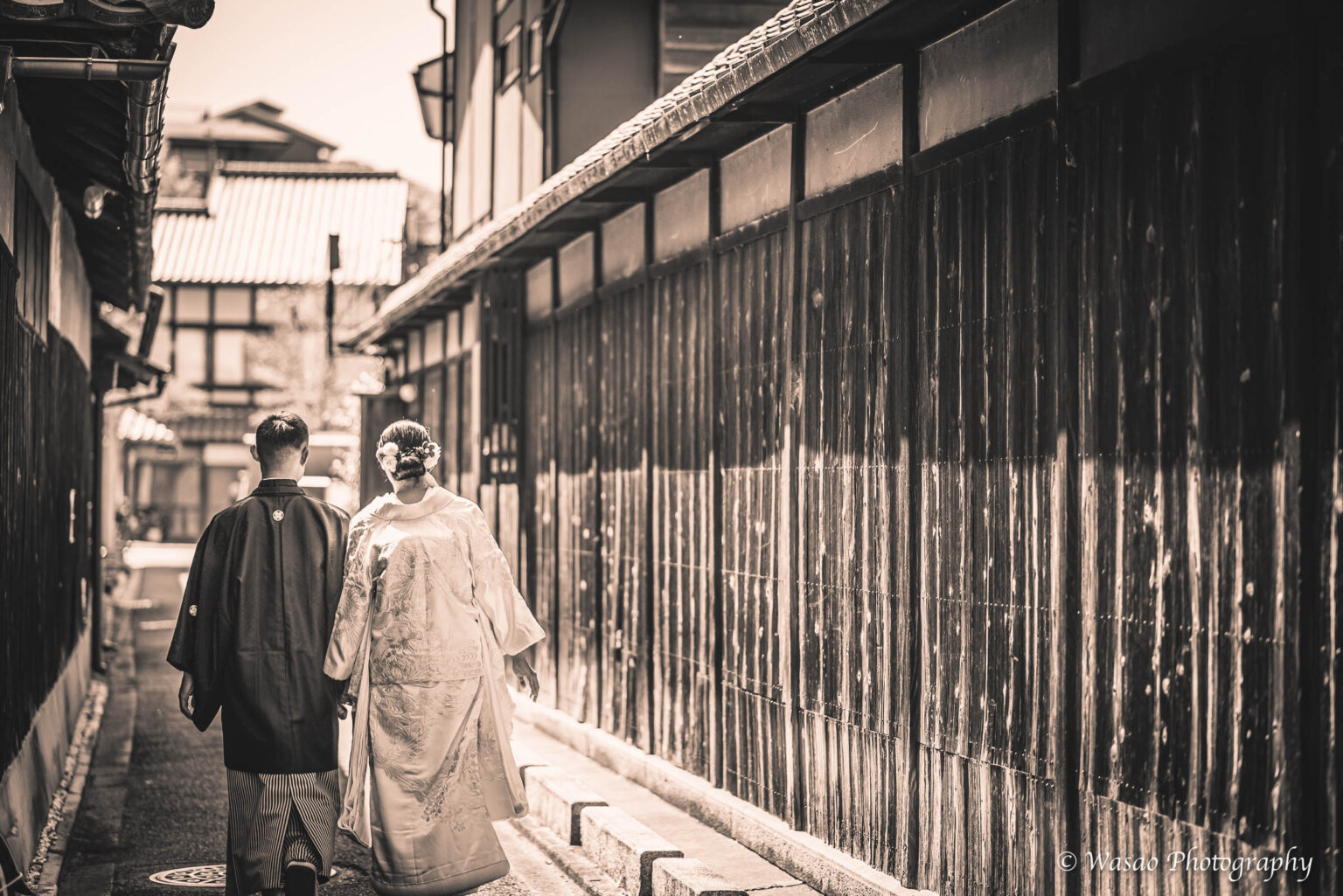 和装前撮り　一本橋　平安神宮周辺
