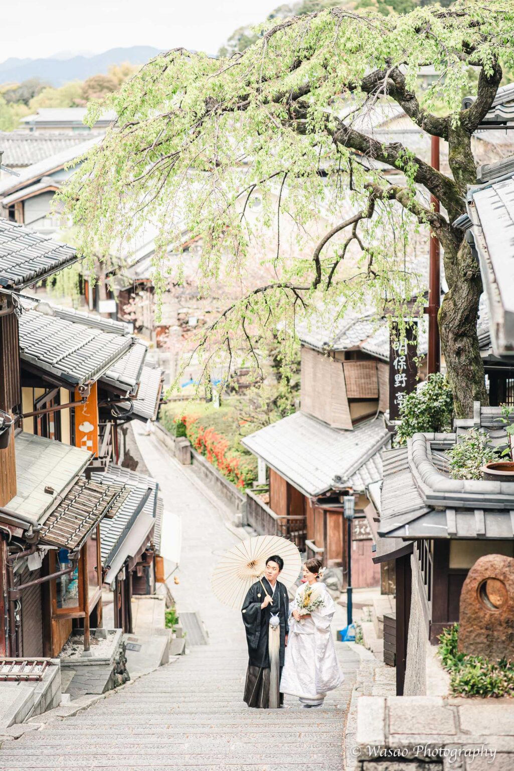 和装前撮り　八坂の塔周辺