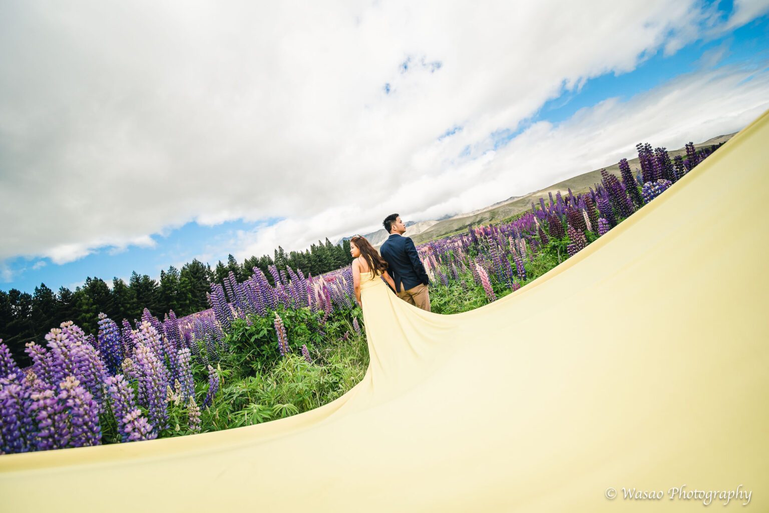 洋装前撮り　ニュージーランド　テカポ Tekapo
