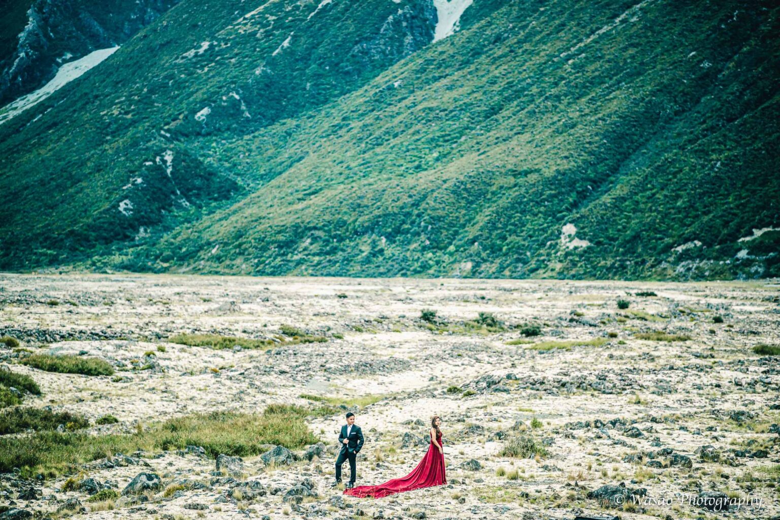 洋装前撮り　ニュージーランド　マウントクック Mt.cook