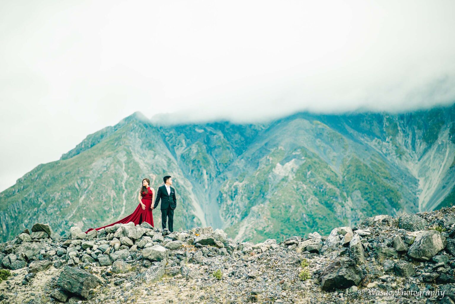 洋装前撮り　ニュージーランド　マウントクック Mt.cook
