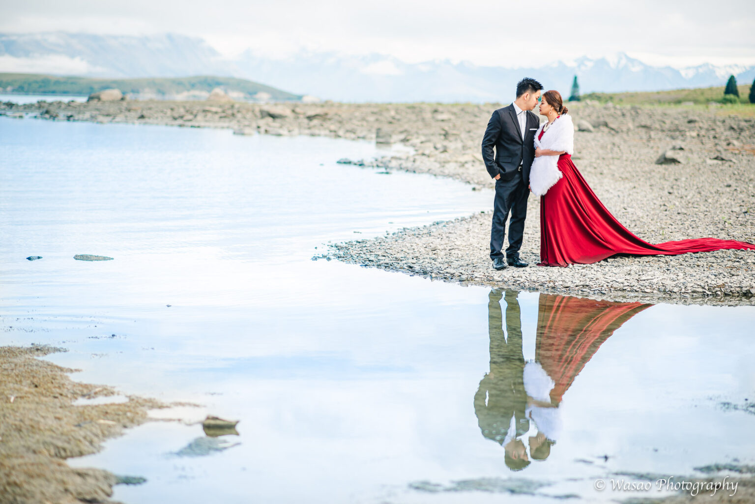 洋装前撮り　ニュージーランド　テカポ Tekapo